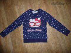 Mikina s Kitty od H&M na 6-8L- vel.122/128