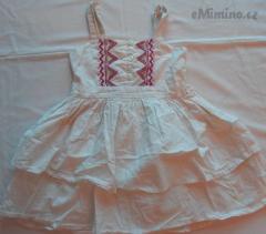 K246. Mini šaty/tunika s výšivkou+spodnička 4-5let