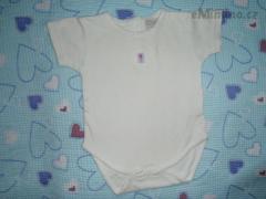 Bílé body s kytkou, zn. Mini Minoti, vel. 74