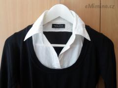 Černý svetr svetřík halenka všitá košile