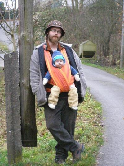 s tatínkem na procházce