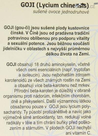goji - sušené plody kustovnice