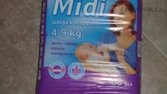 Jednorázové pleny, plenky Tesco, 4-9kg, Midi