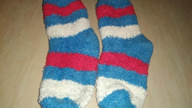 Pruhované teplé ponožky 1-2 roky