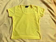 Žluté tričko triko crop top Velikost M