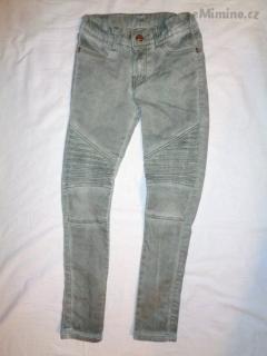 Luxusní zelenošené mapované prošívané skinny