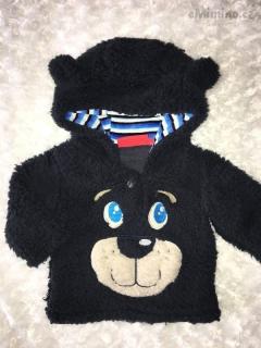 Modrá chlupatková mikina