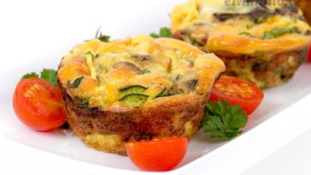 Slané muffiny s houbami