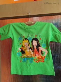 triko zelené Hannah Montana