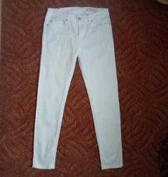 Bílé kalhoty rifle džíny skinny fit