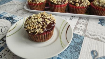 Jablečné muffiny s čokoládou