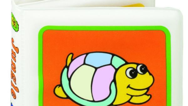 Měkká pískací knížka je skvělá na vodní hrátky. Zdroj: Canpol babies