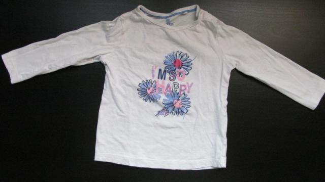 Dívčí tričko Lupilu s dl. rukávem, vel. 86 / 92 I´m so happy