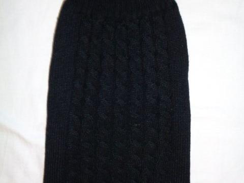 Luxusní černý svetr pro pejsky - 33 cm