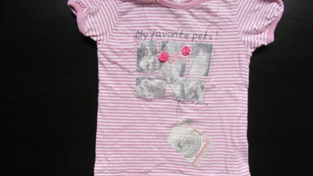 Dívčí tričko kr.rukáv, vel. 92 - růžové s foťákem