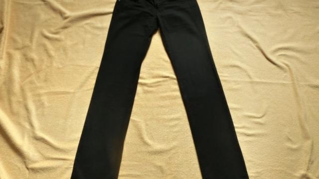 Černé plátěné kalhoty džíny jeansy Terranova rovné basic