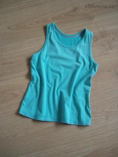 Sportovní elastické tyrkysové tílko M&S vel. 152/158