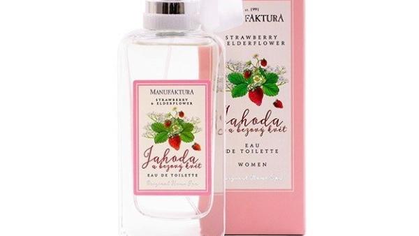 Dámská toaletní voda Jahoda a Bezový květ. Zdroj: Manufaktura