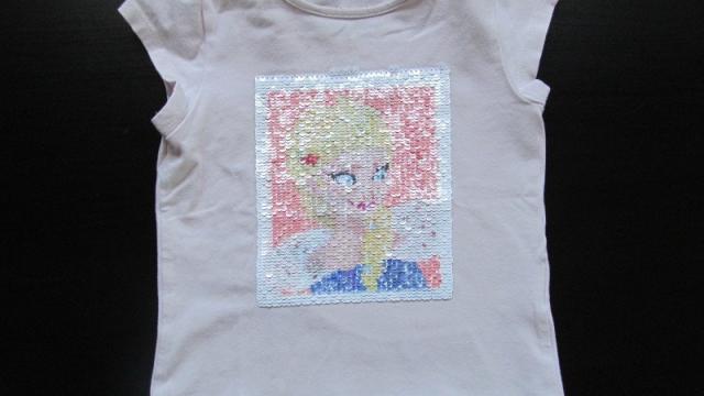 Dívčí tričko s kr. ruk. s měnícími flitry C&A Frozen, v. 104