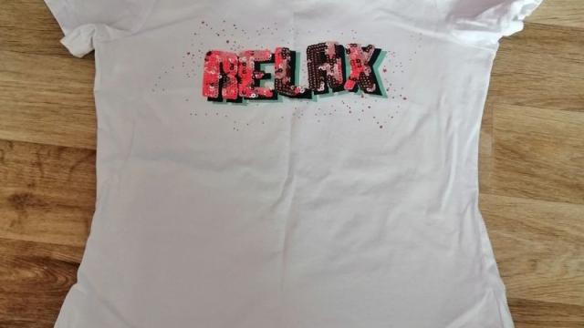 Bílé tričko "Relax" - vel. 158/164