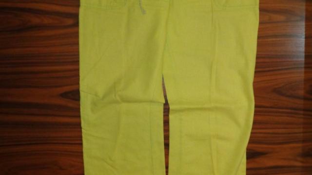 Super zelené letní kalhoty - lněné