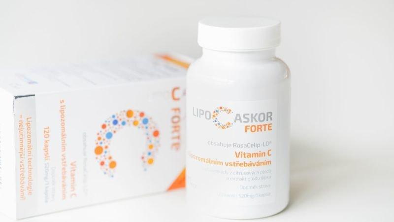 Lipo C Askor Forte je výživový doplněk s obsahem vitaminu C, extraktem ze šípků a s bioflavonoidy z