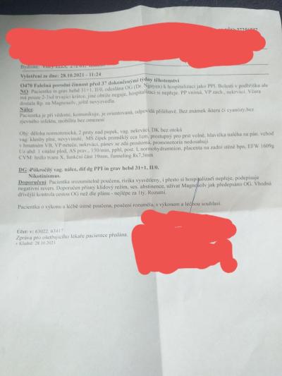 Těhotenství | Nález ve 31tt