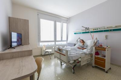 Porodnice Prostějov, Gynekologicko-porodnické oddělení: Pokoj pro těhotné v porodnici AGEL Prostějov.