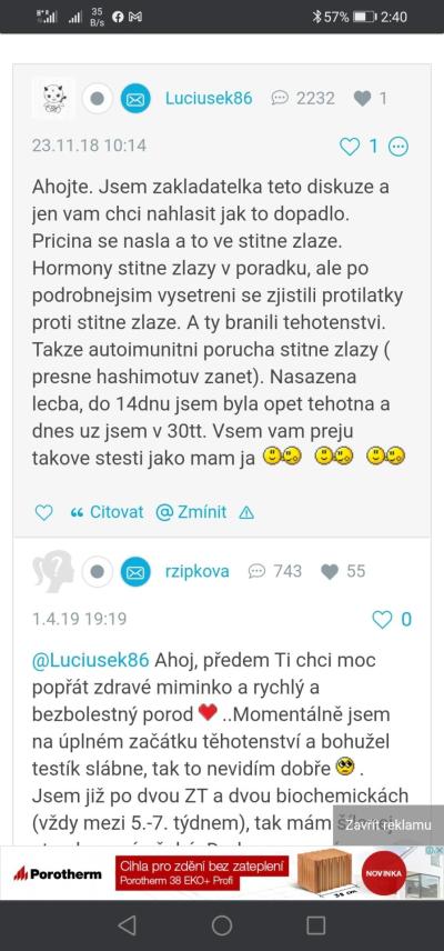 Těhotenství | ZT a štítná žláza