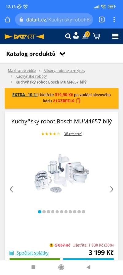 Domácí spotřebiče | Bosch mum 4