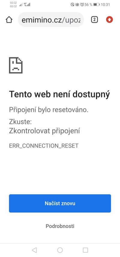 Dotazy pro adminy | Chyba v Matrixu /e-miminu/