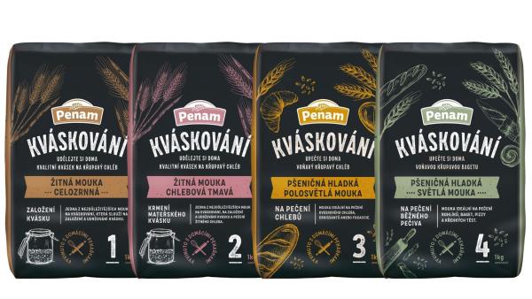4 druhy mouk Kváskování od Penamu