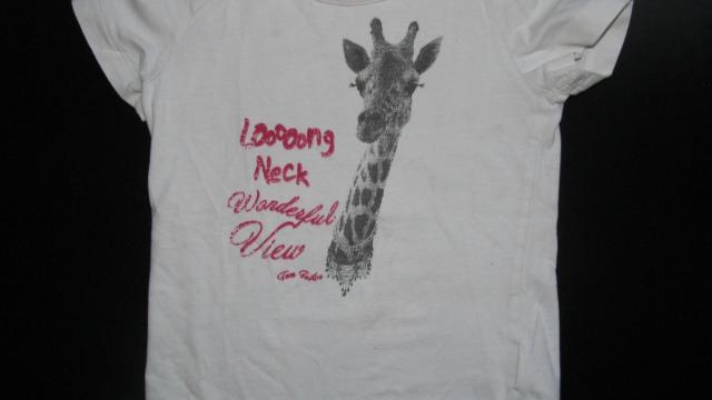 Dívčí tričko s žirafou Tom Tailor, vel. 104/110
