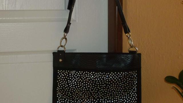 Černá kabelka / crossbody s krystalky Swarovski