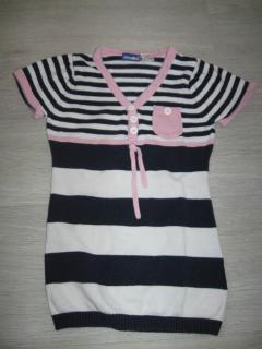 Dívčí pletené tričko s kr. rukávem, vel. 86/92