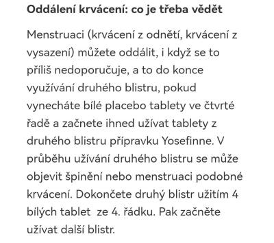 Antikoncepce | Krvácení během braní antikoncepce bez přestávky