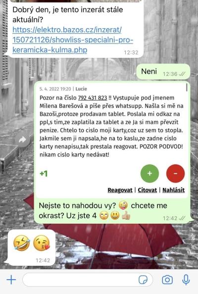 Stejné názory | Podvod na bazoš.cz