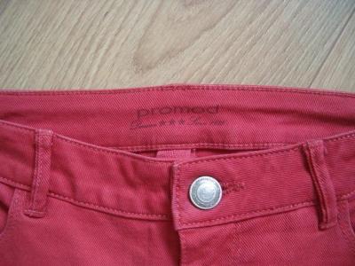 Dlouhé červené úzké skinny džíny rifle vel. S-M