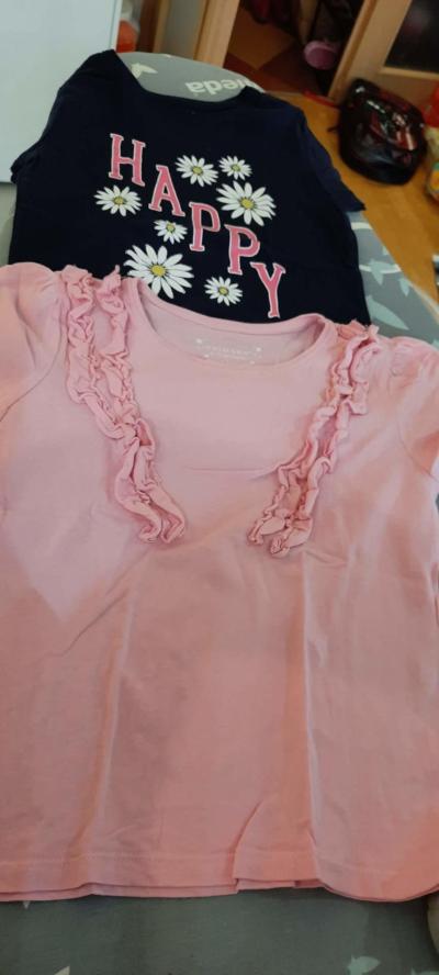 2x dívčí tričko značky Primark, vel. 6-7 let