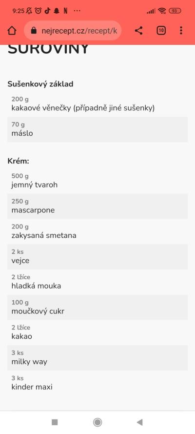 Vaříme, pečeme, konzervujeme | Náhrada mascarpone