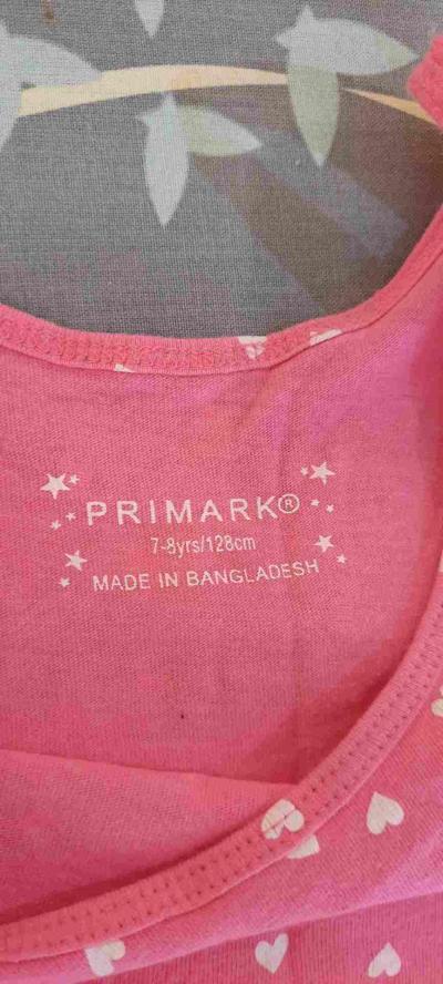 2 dívčí tílko značky Primark, vel. 6-7let.