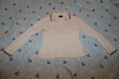 158 164 Sergio Tacchini bílé triko s flitry