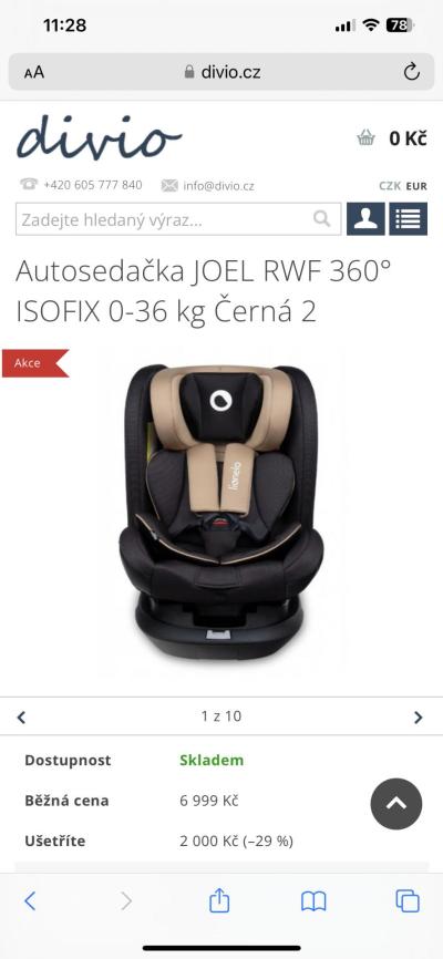 Autosedačky | Lze tuto autosedačku otočit o 360’?