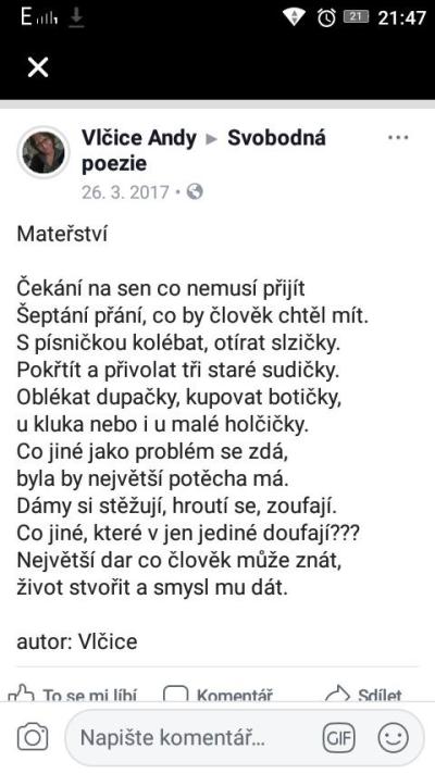 Dotazy pro adminy | Názor na moje básničky