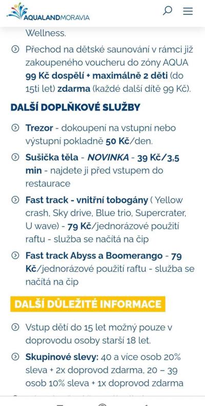 Jednodenní výlety a restaurace | Aquapark Moravia