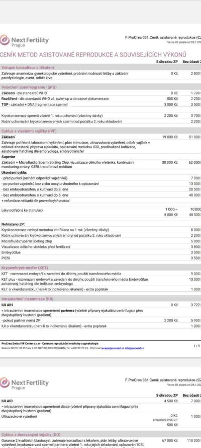 Centra asistované reprodukce | Platba IVF předem