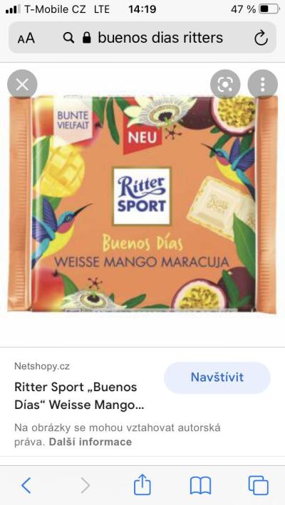 Vaříme, pečeme, konzervujeme | Kde koupím čokoládu Ritters spor buenos dias?