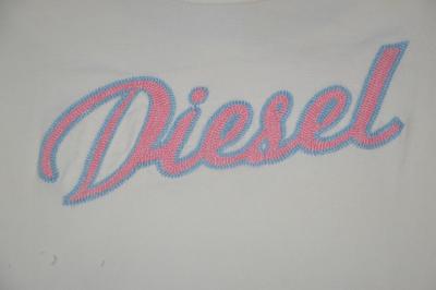 bílé bavlněné triko Diesel