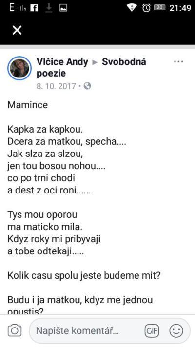 Dotazy pro adminy | Názor na moje básničky