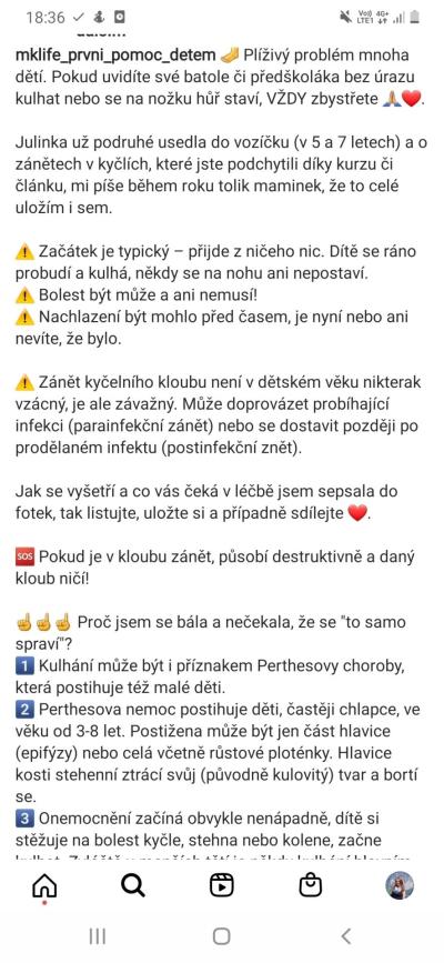 Dětské nemoci | Zánět kyčle u dítěte